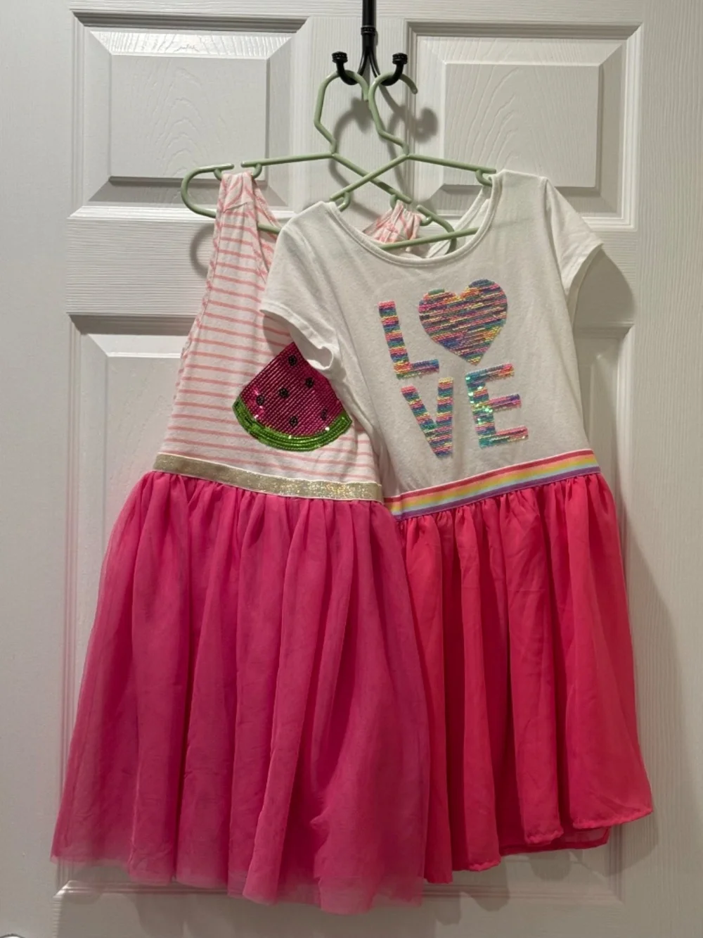 Two Girl's tutu, sequin dresses,  